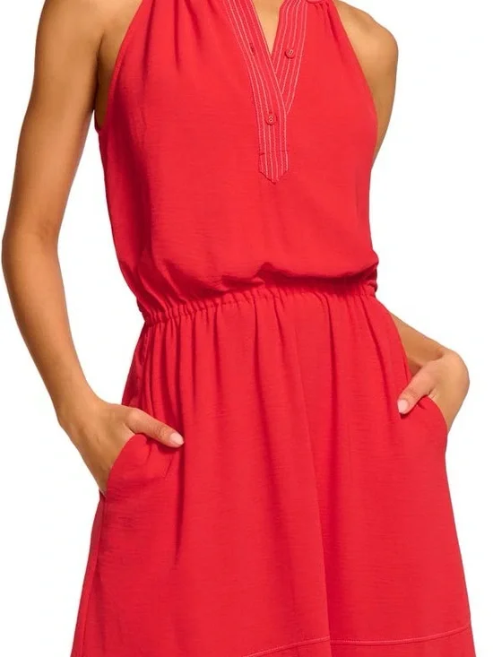 NWT Ramy Brook Carmen Midi Dress Flame Color Size XL - Picture 4 of 11